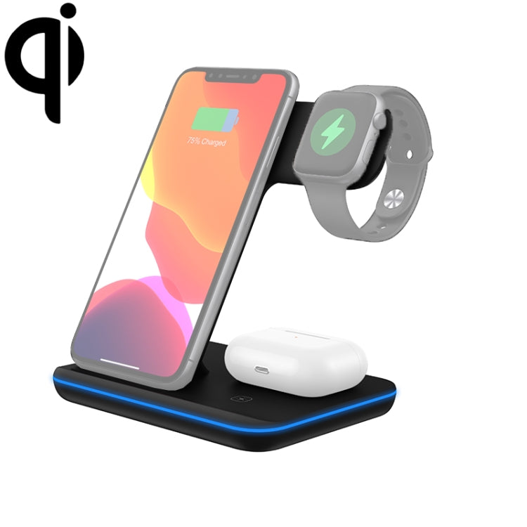 Z5A QI 直立磁吸無線充電器，適用手機、Apple Watch、AirPods / Samsung Galaxy Buds / Huawei Free Buds，帶觸控環燈，Z5A