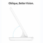 Z5A QI 直立磁吸無線充電器，適用手機、Apple Watch、AirPods / Samsung Galaxy Buds / Huawei Free Buds，帶觸控環燈，Z5A