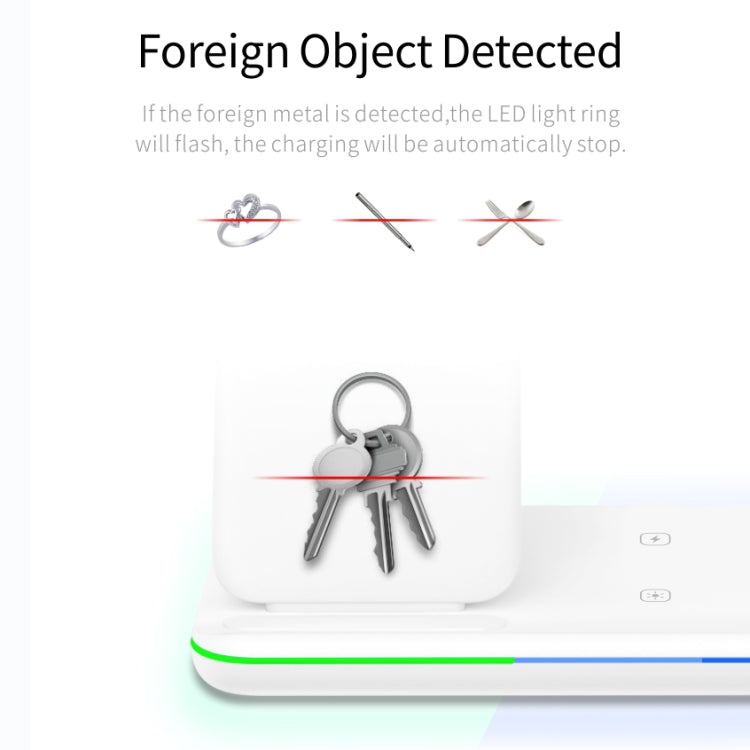 Z5A QI 直立磁吸無線充電器，適用手機、Apple Watch、AirPods / Samsung Galaxy Buds / Huawei Free Buds，帶觸控環燈，Z5A