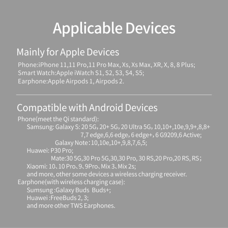 Z5A QI 直立磁吸無線充電器，適用手機、Apple Watch、AirPods / Samsung Galaxy Buds / Huawei Free Buds，帶觸控環燈，Z5A