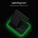 Z5A QI 直立磁吸無線充電器，適用手機、Apple Watch、AirPods / Samsung Galaxy Buds / Huawei Free Buds，帶觸控環燈，Z5A