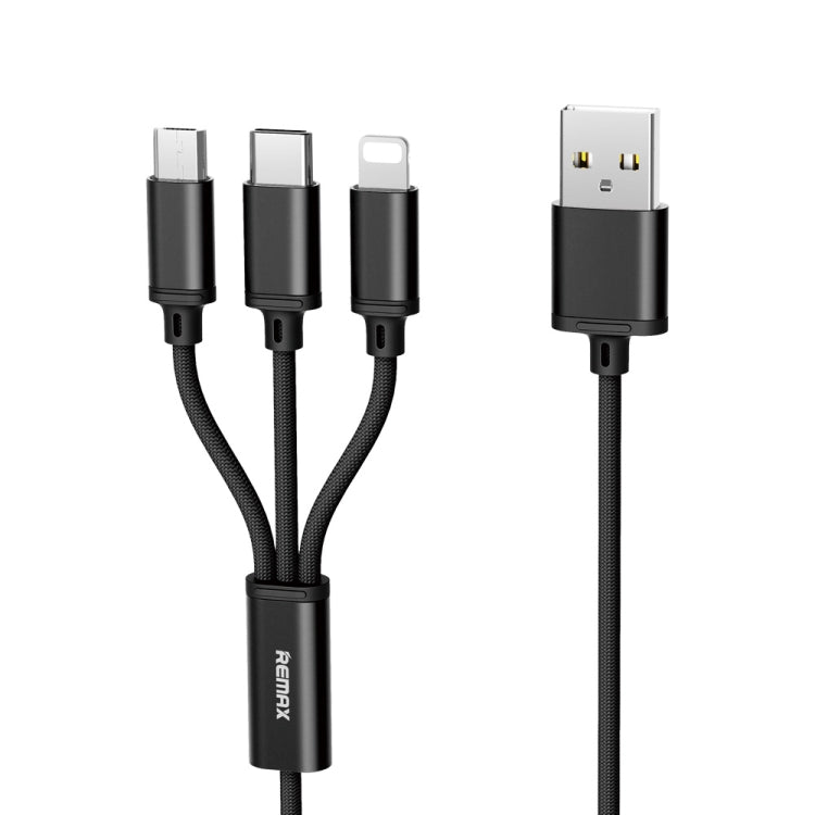 REMAX RC-131TH 1米 2.8A 3合1 USB 轉 8 針 & USB-C / Type-C & Micro USB 充電線