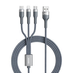 REMAX RC-070TH 1.2米 2A 3合1 USB 轉 8 針 & USB-C / Type-C & Micro USB 充電線