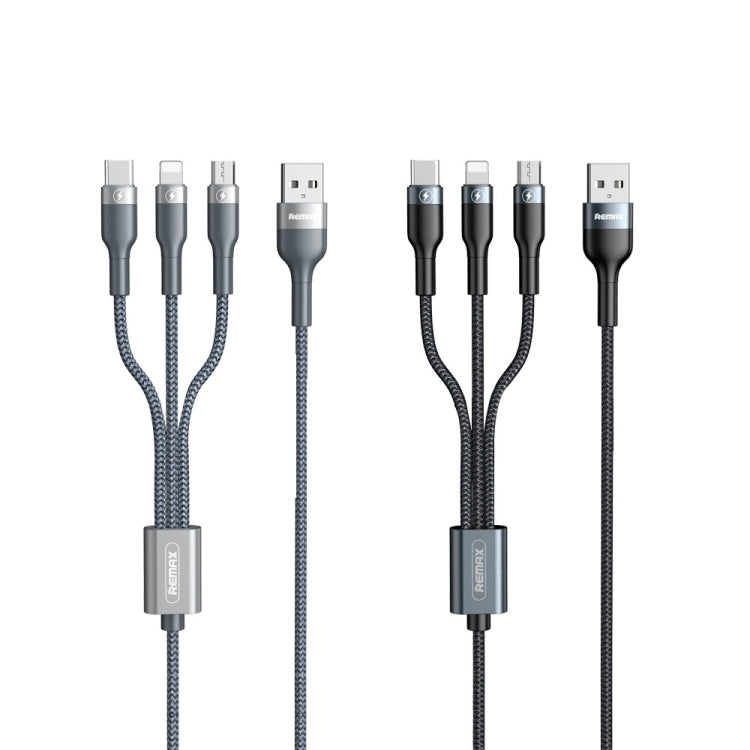 REMAX RC-070TH 1.2米 2A 3合1 USB 轉 8 針 & USB-C / Type-C & Micro USB 充電線