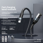 REMAX RC-064i Sury 2 系列 1米 2.4A USB 轉 8 針數據線，適用 iPhone、iPad，8 針