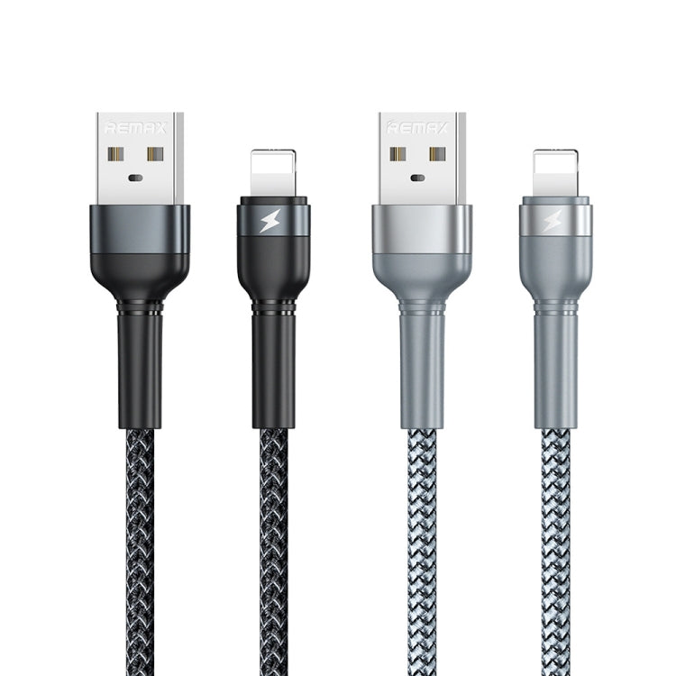 REMAX RC-124i 1米 2.4A USB 轉 8 針鋁合金編織快速充電數據線，適用 iPhone、iPad，8 針