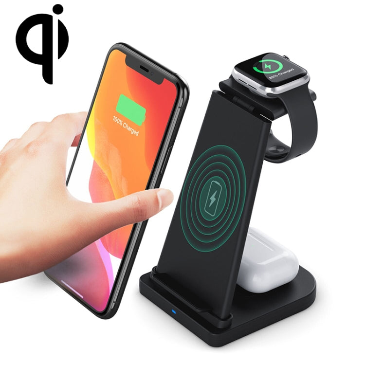 HQ-UD21 3 合 1 折疊手機手錶多功能充電支架，無線充電器，適用 iPhone、Apple Watch 與 AirPods，HQ-UD21