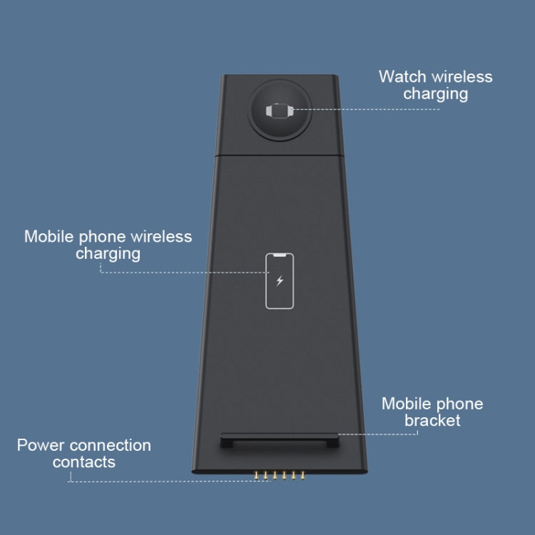 HQ-UD21 3 合 1 折疊手機手錶多功能充電支架，無線充電器，適用 iPhone、Apple Watch 與 AirPods，HQ-UD21