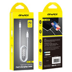 AWEI CL-68 3A Type-C / USB-C轉8針PD快充數據線，長度：1米