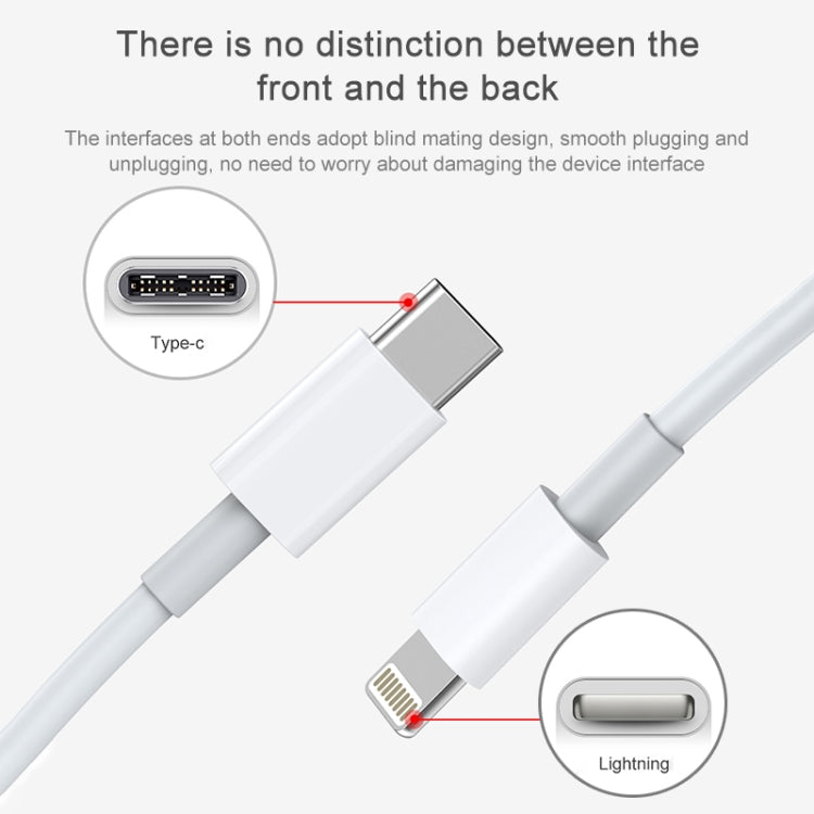 AWEI CL-68 3A Type-C / USB-C轉8針PD快充數據線，長度：1米