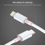 AWEI CL-68 3A Type-C / USB-C轉8針PD快充數據線，長度：1米