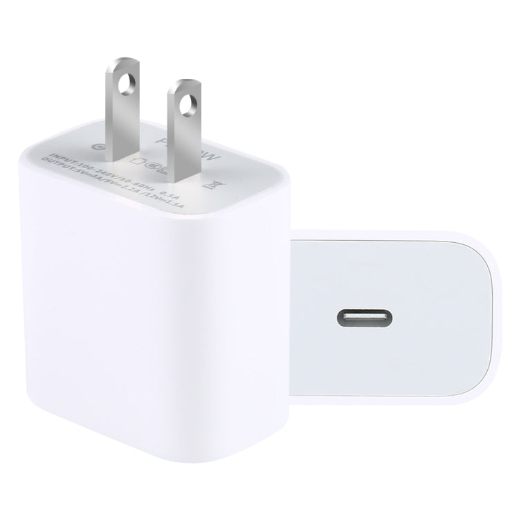 PD 20W 單 USB-C / Type-C 介面旅行充電器，美國插頭，20W 美國插頭