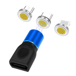 4 合 1 3A 8 針 & USB-C / Type-C & Micro USB 鋅合金磁吸充電頭 + USB-C / Type-C 磁吸充電轉接器套裝，USB-C / Type-C