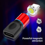 4 合 1 3A 8 針 & USB-C / Type-C & Micro USB 鋅合金磁吸充電頭 + USB-C / Type-C 磁吸充電轉接器套裝，USB-C / Type-C