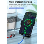 40W 5A USB 轉 Micro USB + USB-C / Type-C + 8 針快速充電數據線，線長：1.2米，1.2米