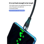 40W 5A USB 轉 Micro USB + USB-C / Type-C + 8 針快速充電數據線，線長：1.2米，1.2米