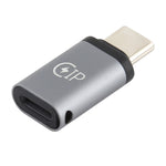 USB-C / Type-C 公頭轉 8 針母頭充電轉接器，支持數據傳輸，8 針母頭