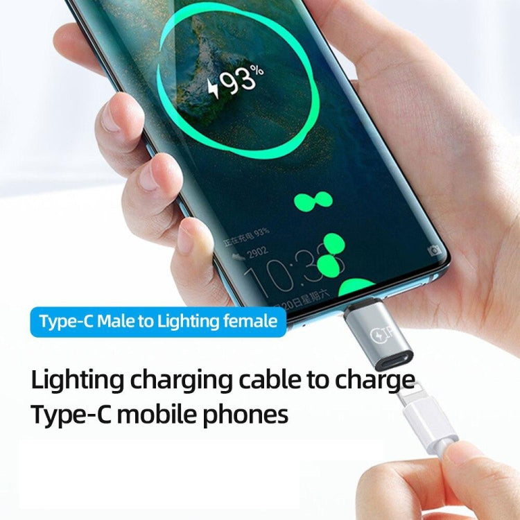 USB-C / Type-C 公頭轉 8 針母頭充電轉接器，支持數據傳輸，8 針母頭