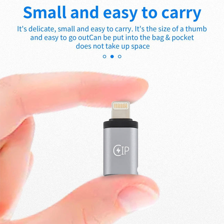 8 針公頭轉 USB-C / Type-C 母頭充電轉接器，支持數據傳輸，8 針公頭
