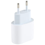 L-012 2 合 1 20W PD USB-C / Type-C 介面旅行充電器 + USB-C / Type-C 轉 8 Pin 數據線組，歐洲插頭