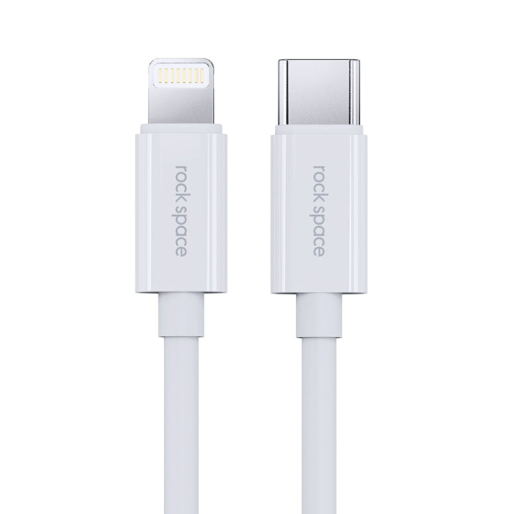 ROCK Space Z19 PD 20W 3A USB-C / Type-C 轉 8 針快速充電 TPE 數據線，線長：1米，Z19