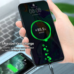 K061 1.2米5A 3合1 USB轉8針 + USB-C / Type-C + Micro USB圓形快速充電數據線