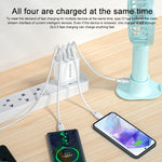WK WP-U125 Youpin 系列 18W QC3.0 4 USB 埠快速旅行充電器，中國插頭 / 美國插頭，中國插頭 / 美國插頭