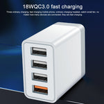 WK WP-U125 Youpin 系列 18W QC3.0 4 USB 埠快速旅行充電器，中國插頭 / 美國插頭，中國插頭 / 美國插頭