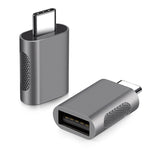 2件裝SBT-158 USB-C / Type-C公轉USB 3.0母鋅合金轉接器，SBT-158黑色，SBT-158金色，SBT-158玫瑰金，SBT-158銀色