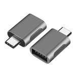 2件裝SBT-158 USB-C / Type-C公轉USB 3.0母鋅合金轉接器，SBT-158黑色，SBT-158金色，SBT-158玫瑰金，SBT-158銀色
