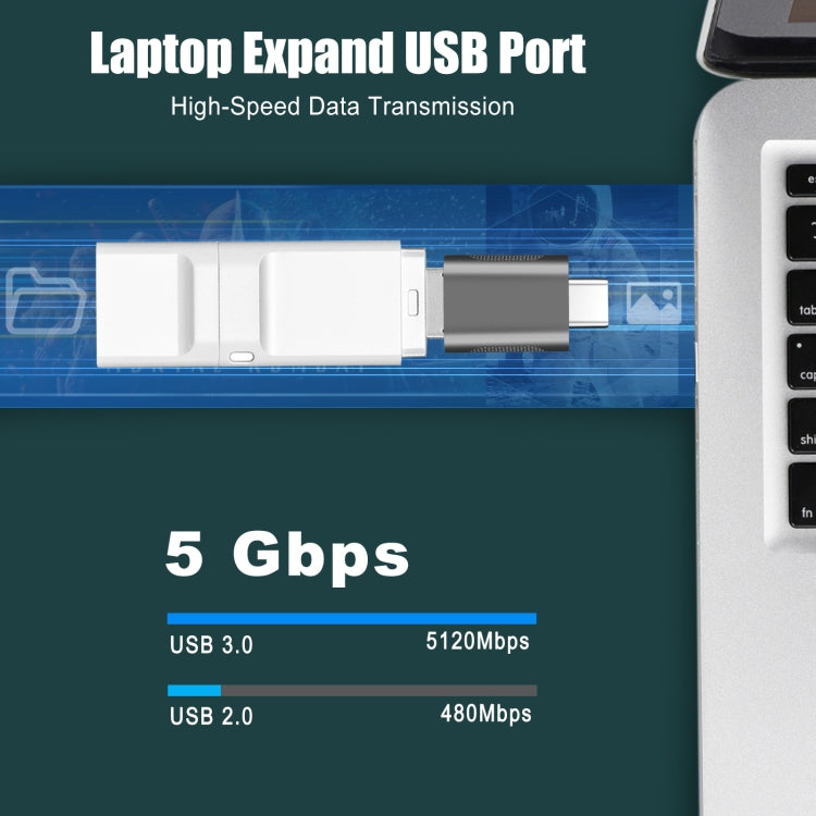 2件裝SBT-158 USB-C / Type-C公轉USB 3.0母鋅合金轉接器，SBT-158黑色，SBT-158金色，SBT-158玫瑰金，SBT-158銀色