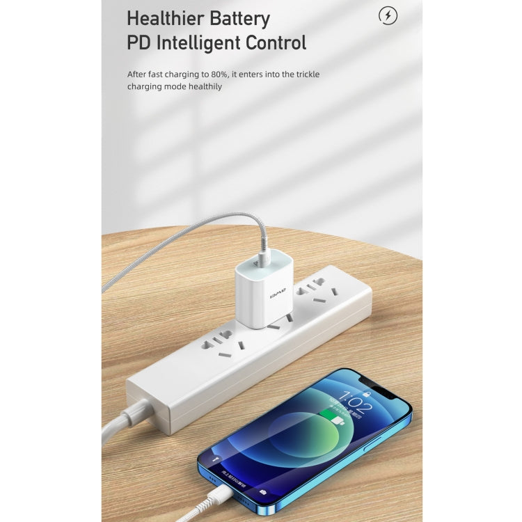 awei PD5 PD 20W 快充旅行充電器電源適配器，附 Type-C / USB-C 轉 8 Pin 線，美規插頭