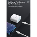 awei PD5 PD 20W 快充旅行充電器電源適配器，附 Type-C / USB-C 轉 8 Pin 線，美規插頭