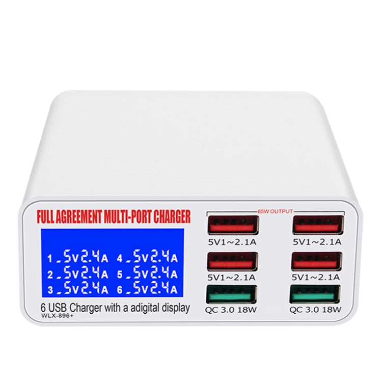 WLX-896+ 6合1多功能智能數字顯示USB充電器，WLX-896+(澳洲插頭)，WLX-896+(歐洲插頭)，WLX-896+(英國插頭)，WLX-896+(美國插頭)
