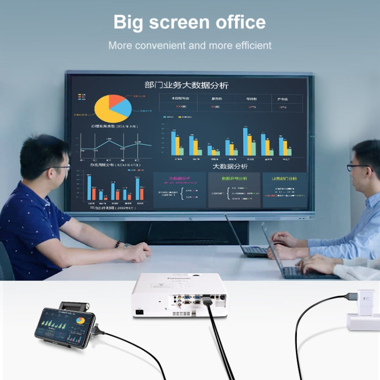 P8J鋁合金三合一8針+Micro USB+USB-C / Type-C轉高清電視線，線長：2米，三合一HDMI（鋁合金）