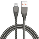 ADC-009 USB轉8針鋅合金軟管快速充電數據線，線長：1米，USB轉8針