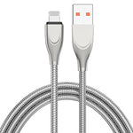 ADC-009 USB轉8針鋅合金軟管快速充電數據線，線長：1米，USB轉8針