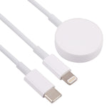 3合1 USB-C / Type-C 轉 8 Pin + USB-C / Type-C + 磁吸手錶無線充電數據線，線長：1.2米，3合1