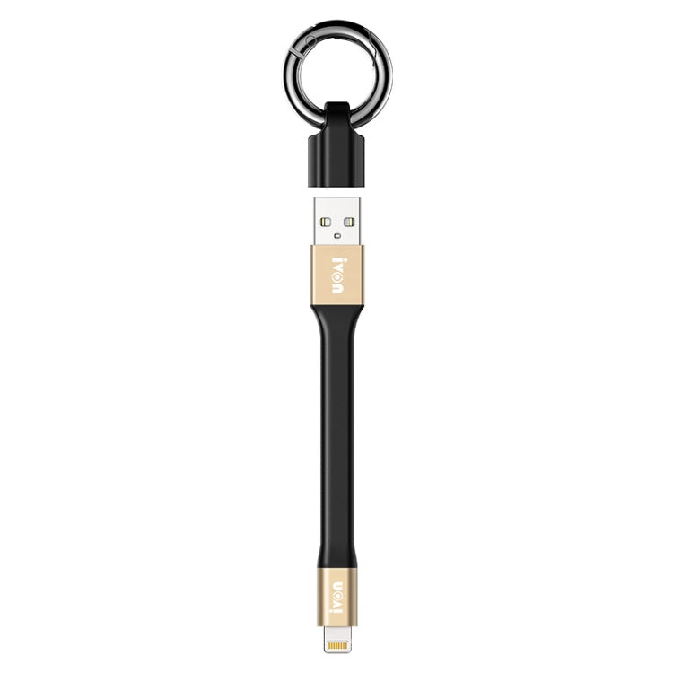 IVON CA90 2.4A USB 轉 8 Pin 便攜數據線附環，長度：14.5公分，8 Pin