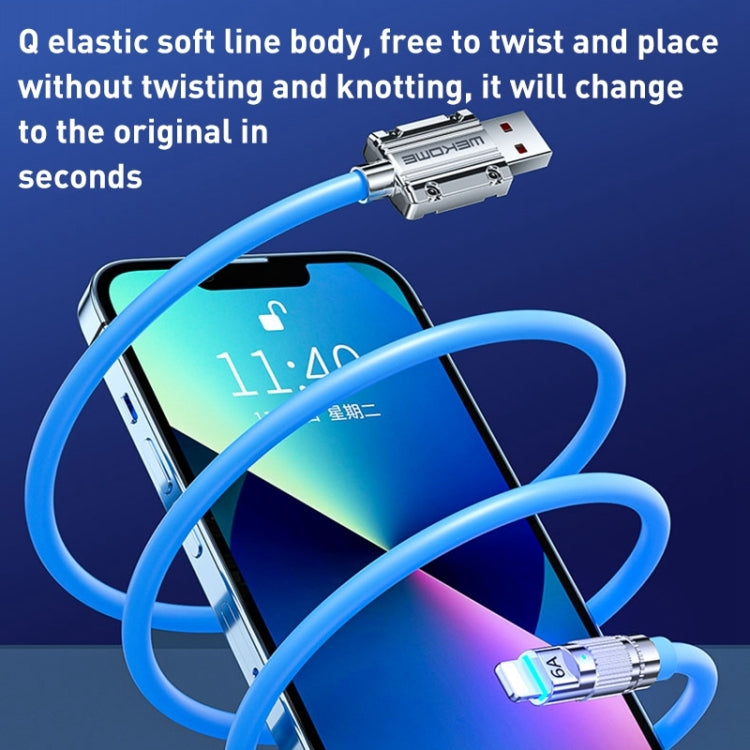 WK WDC-187 Qjie 系列 20W USB-C/Type-C 轉 8 Pin 快充數據線，長度：1m，USB-C/Type-C 轉 8 Pin
