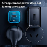 WK WP-U149 20W USB+USB-C/Type-C 雙埠透明充電器，規格：美規插頭