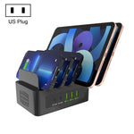 YFY-A54 100W USB + Type-C 五埠智慧充電站附手機和平板支架，美規插頭，YFY-A54