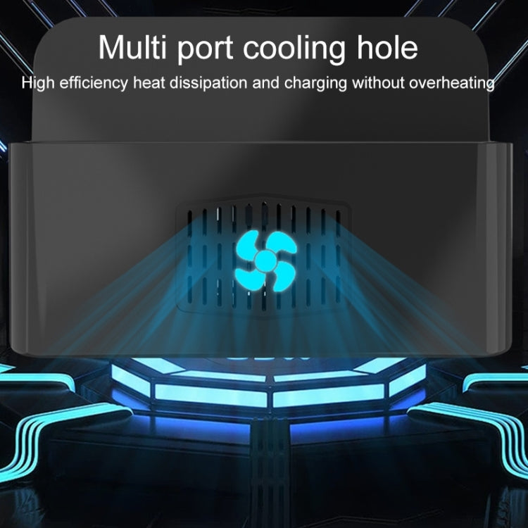 YFY-A54 100W USB + Type-C 五埠智慧充電站附手機和平板支架，美規插頭，YFY-A54