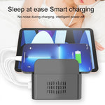 YFY-A54 100W USB + Type-C 五埠智慧充電站附手機和平板支架，美規插頭，YFY-A54