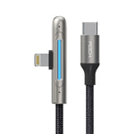 ROCK RCB0811 M3 20W USB-C/Type-C 轉 8 Pin 鋅合金快充手機遊戲數據線，長度：1m，Type-C 轉 8 Pin (1m)