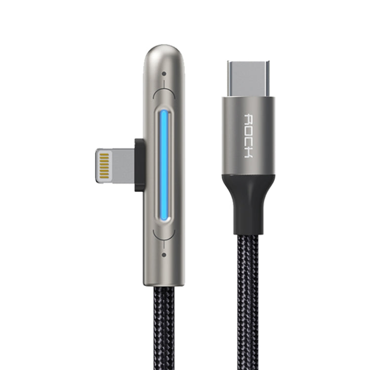 ROCK RCB0811 M3 20W USB-C/Type-C 轉 8 Pin 鋅合金快充手機遊戲數據線，長度：1m，Type-C 轉 8 Pin (1m)