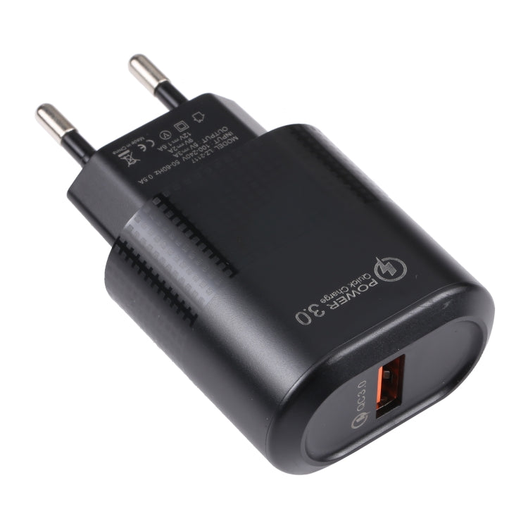 LZ-2117 18W QC3.0 3.1A USB 快速充電器，歐規插頭，歐規插頭