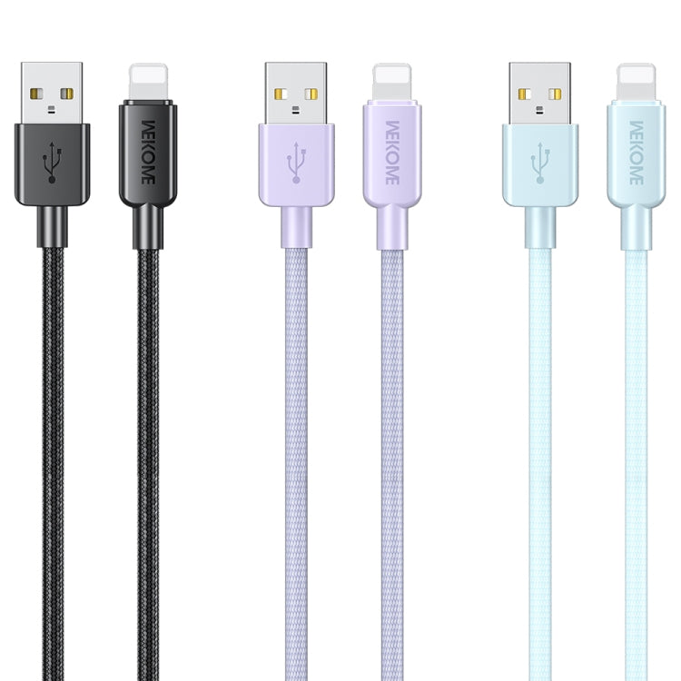 WEKOME WDC-03 潮汐能系列 2.4A USB 轉 8 Pin 編織數據線，長度：1米，USB 轉 8 Pin