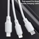 WK WDC-103 3A 3合1 8 Pin + Micro USB + Type-C / USB-C 全速專業充電數據線，長度：1.15米