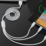WK WDC-103 3A 3合1 8 Pin + Micro USB + Type-C / USB-C 全速專業充電數據線，長度：1.15米
